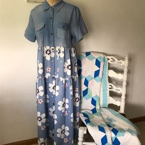 GEYMY women’s pocket front maxi dress.  Size L. NWT